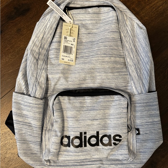 adidas Gray Backpack with Classic Design and Textured Fabric - Picture 1 of 3